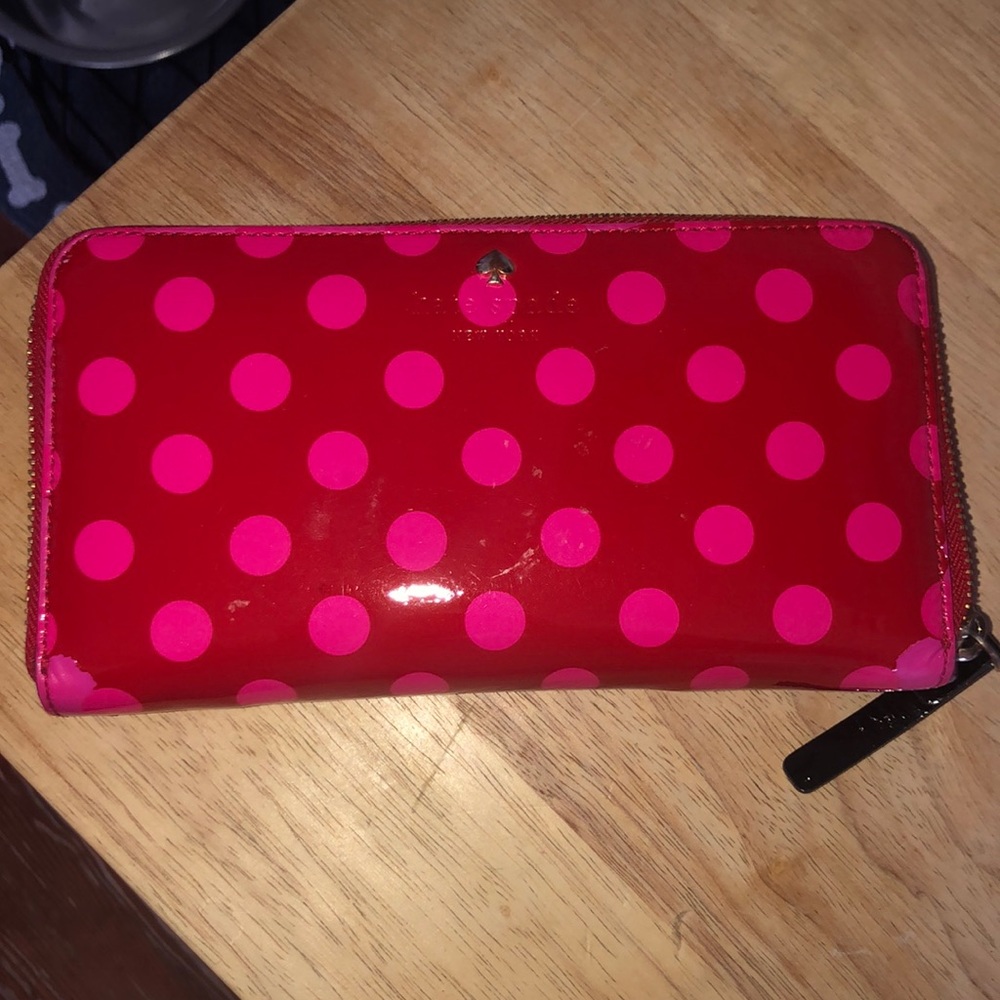 Kate Spade polka dot wallet